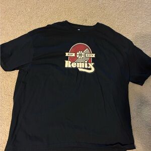 Black Graphic T-Shirt with Rip City Remix Design